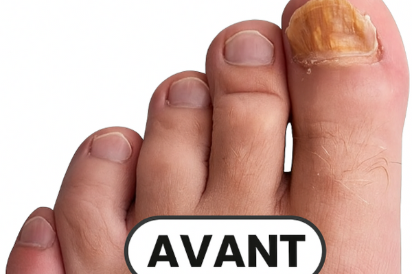 Ongles avant traitement - Mycoses visibles